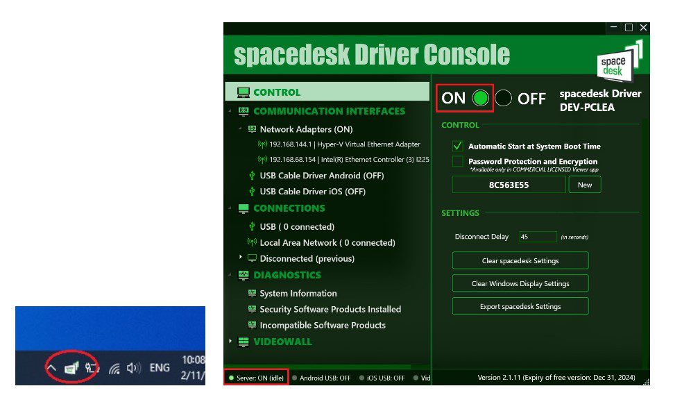Spacedesk_3 توسيع سطح المكتب بتوصيل شاشة عرض جديدة عبر الشبكة